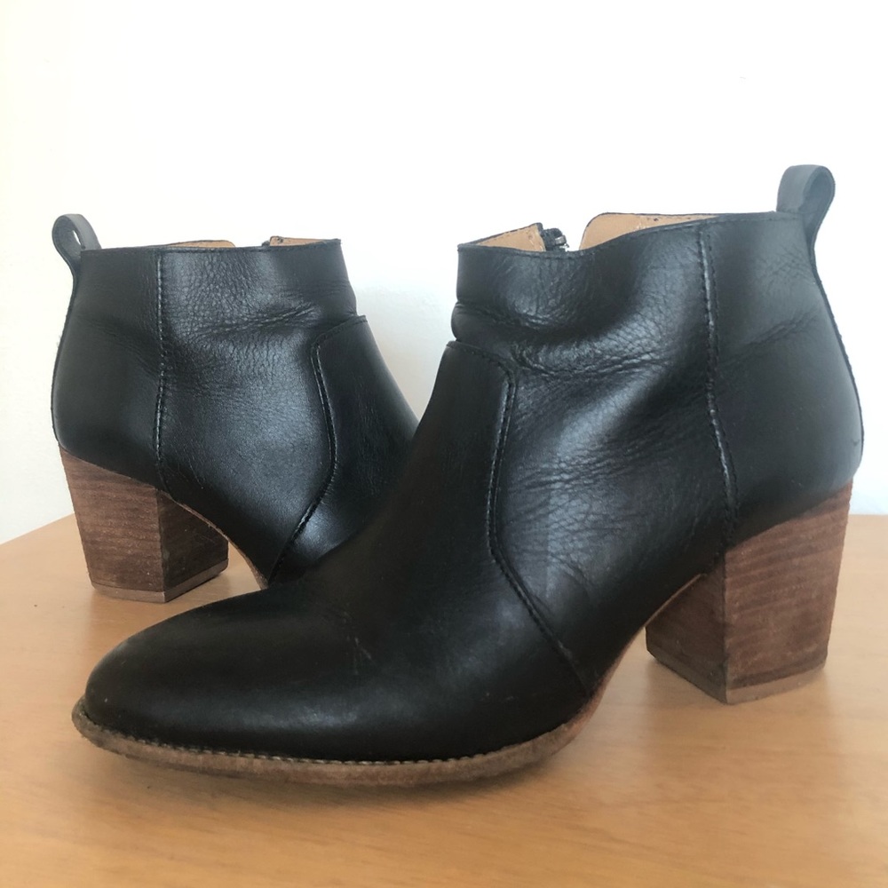 Madewell Black Leather Regan Boot Women 7